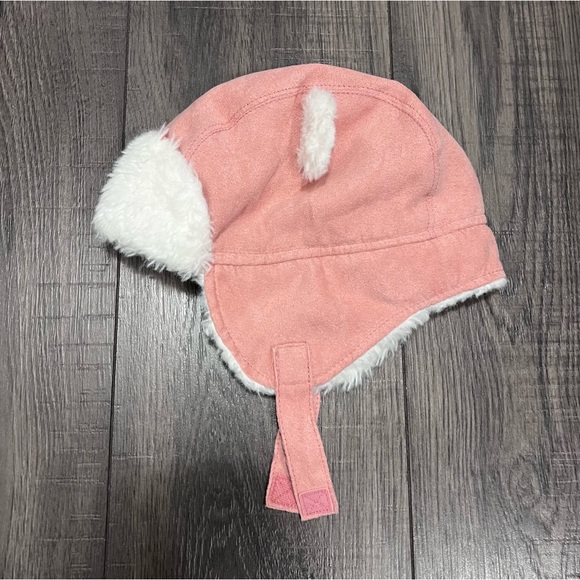 Old Navy Faux Fur Lines Ear Flap and Bear Ears Baby Winter Hat 0-6M - Picture 3 of 8